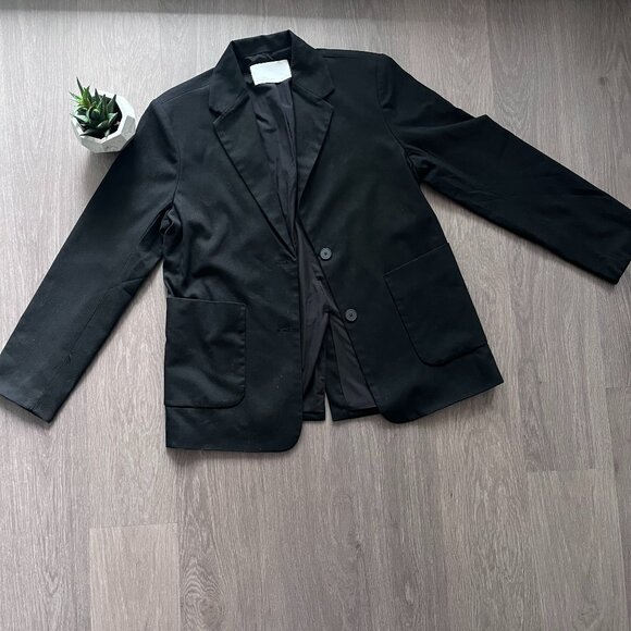 Oak + Fort Black Blazer - Picture 1 of 9